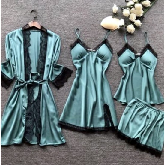 SET: Compleu Pijama Dama, 4 piese - PJM002V Lichidare de stoc