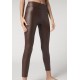 SET: Pantalon imitatie vizuala piele cu buzunare - Negru + Colant colorat, imitatie vizuala piele fara buzunare Lichidare de stoc