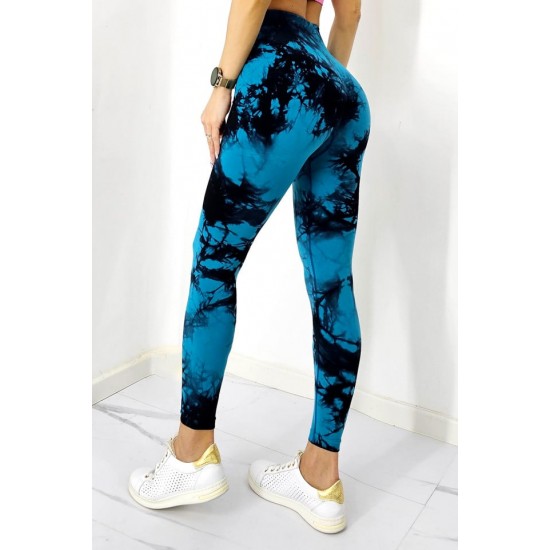 Colanti Fitness Modelatori cu Talie Inalta Albastrii -cl973 Lichidare de stoc