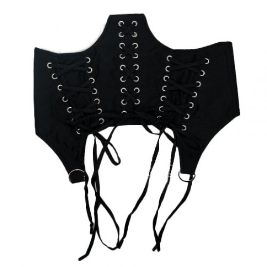 Centura Corset din Material Textil cu Sireturi -crs123 CORSETE/CENTURI