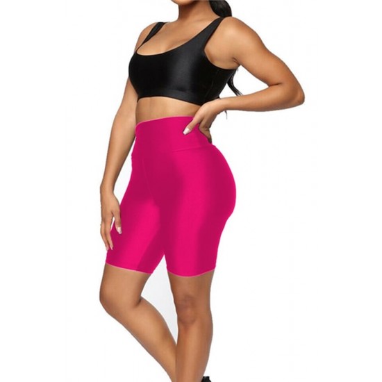 Colanti Scurti Luciosi Lycra Roz -cl991 Lichidare de stoc