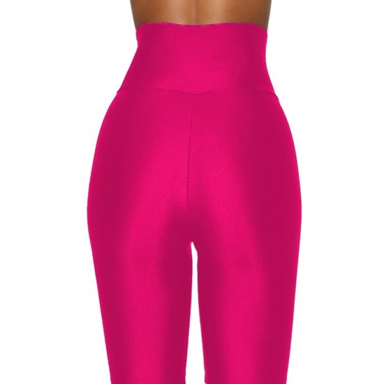 Colanti Scurti Luciosi Lycra Roz -cl991 Lichidare de stoc