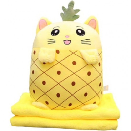 Jucarie Multifunctionala de Plus cu Paturica  Ananas- jcp123 DECORATIUNI