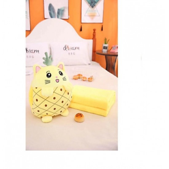 Jucarie Multifunctionala de Plus cu Paturica  Ananas- jcp123 DECORATIUNI