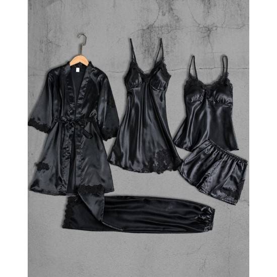 SET: Pijama Satin -5 piese Lichidare de stoc