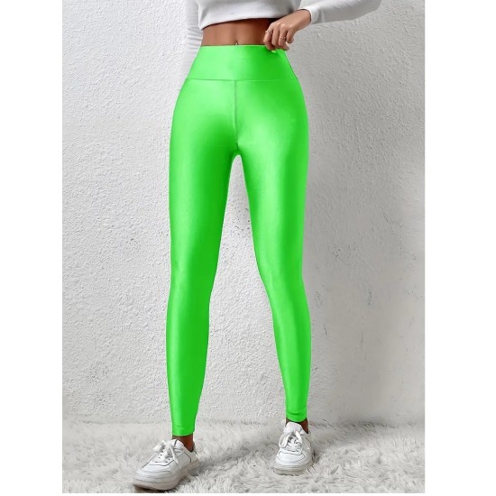 Colanti Luciosi Lycra Verde Florescent- cl124 Lichidare de stoc