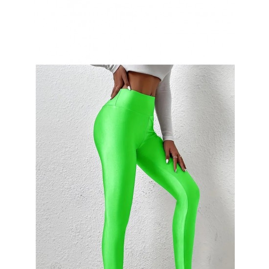 Colanti Luciosi Lycra Verde Florescent- cl124 Lichidare de stoc