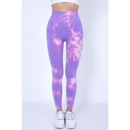 Colanti Fitness Modelatori cu Talie Inalta Lila -cl974 Lichidare de stoc