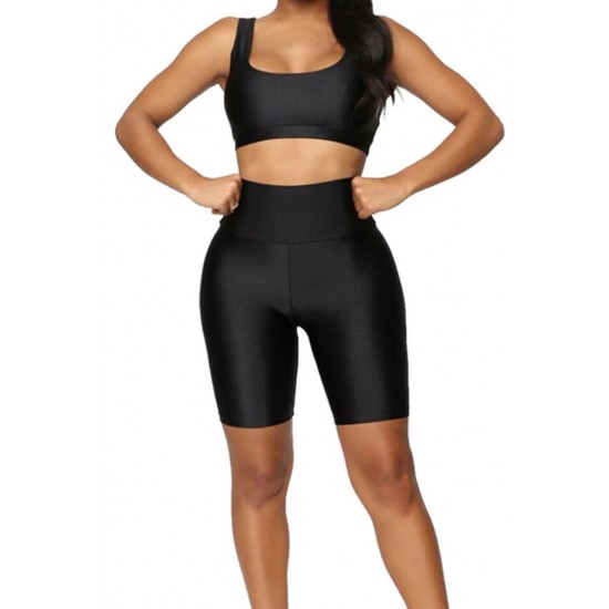 Colanti Scurti Luciosi Lycra Negri -cl989 Lichidare de stoc