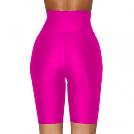Colanti Scurti Luciosi Lycra Roz -cl991 Lichidare de stoc
