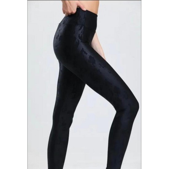 Colanti Imitatie Piele cu Imprimeu si Talie Inalta -cl976 Lichidare de stoc