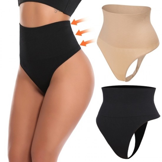 Set: Chilot tanga talie inalta + Sutien push up cu snur