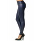 SET: Pantalon imitatie vizuala piele cu buzunare - Negru + Colant colorat, imitatie vizuala piele fara buzunare Lichidare de stoc