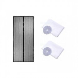 SET: Plasa cu inchidere magnetica pentru usa + 2 x Plasa anti insecte, pentru fereastra