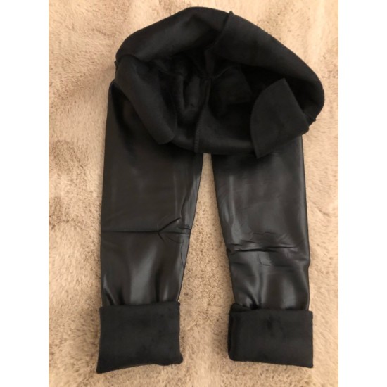 Colanti imblaniti imitatie piele, cu buzunare S606 Lichidare de stoc