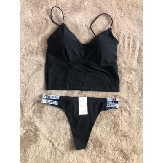 Set: Bustiera cupa burete + chilot tanga