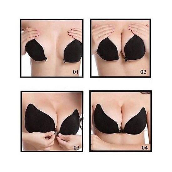 SET: Sutien push-up cu snur + Sutien invizibil din silicon si efect de push up - cu bretele