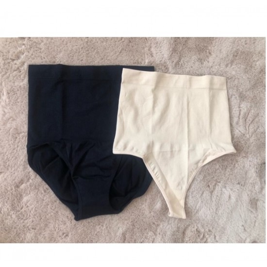 Set: Bustiera cupa burete si bretele reglabile + chilot talie inalta si banda silicon antialunecare