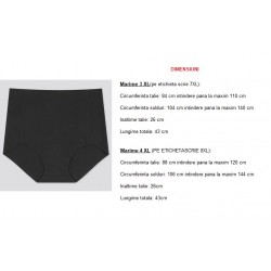 Chilot Extra size  - cu talie inalta si banda silicon antialunecare