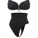 Set: Chilot tanga talie inalta + Sutien push up cu snur