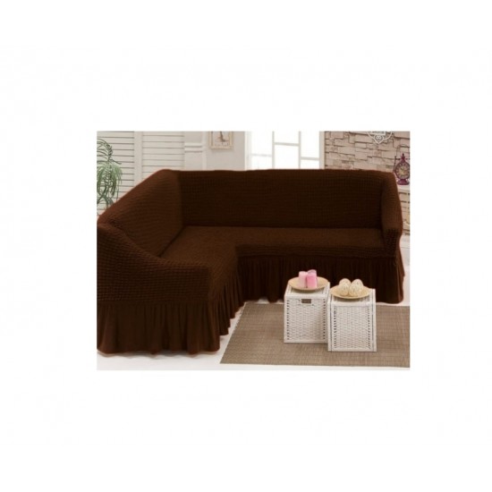 Husă Elegantă Colțar Maro- colt003 CAMERA/LIVING ROOM