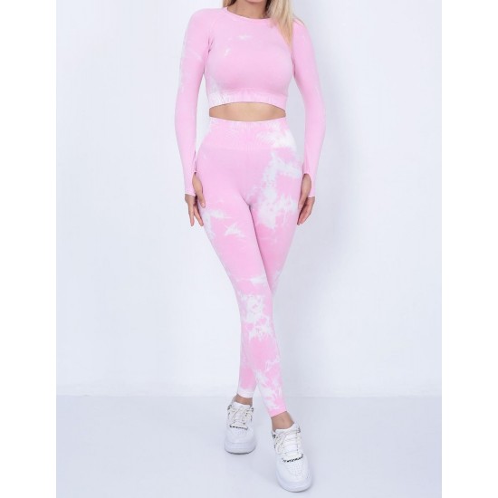 Compleu Fitness Modelator Roz Cu Alb- comp130 Lichidare de stoc