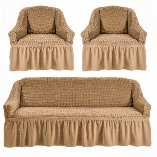 Set huse canapea 3 locuri si 2 fotolii bej- sethcnp002 CAMERA/LIVING ROOM