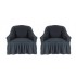 Set huse gri inchis pentru 2 fotolii- sethfot003