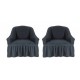 Set huse gri inchis pentru 2 fotolii- sethfot003 CAMERA/LIVING ROOM
