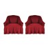 Set huse visinii (grena) pentru 2 fotolii- sethfot001