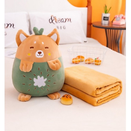Jucarie Multifunctionala de Plus cu Paturica Kiwi- jcp127 DECORATIUNI